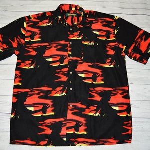 Mens Large BILLION BAY Tropical Hawaiian Shirt